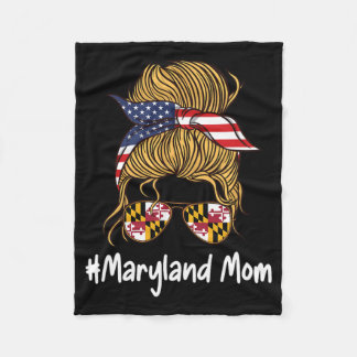 Couverture Polaire Maman Patriotique Américain Drapeau Fête des mères