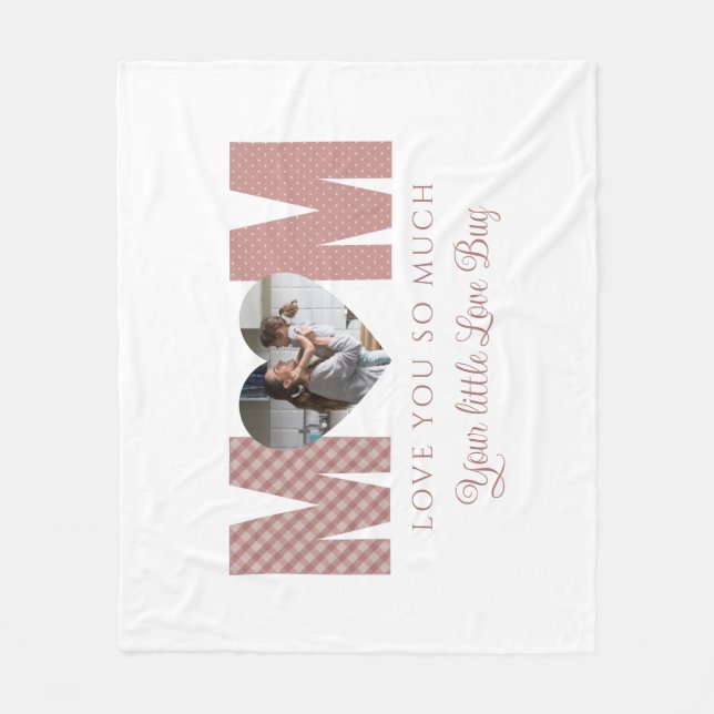 Couverture Polaire Maman Photo I Love You Fleece Blanket (Devant)