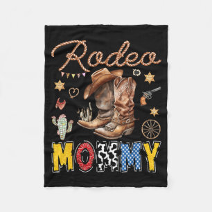 Couverture Polaire Maman Rodéo Anniversaire Cow-boy Occidental Fête G