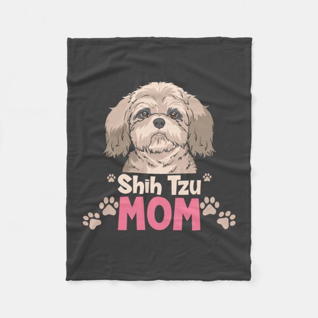 Couverture Polaire Maman Shih Tzu (Devant)