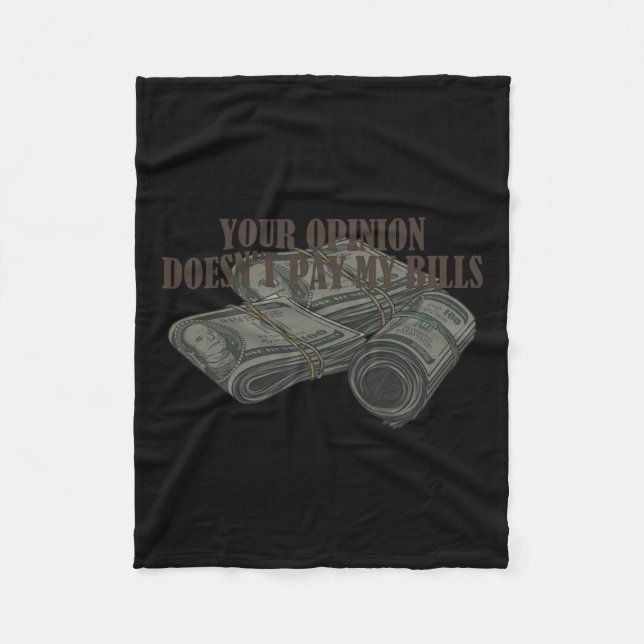 Couverture Polaire Maman Slogan Graphic Votre opinion ne paie pas mon (Devant)