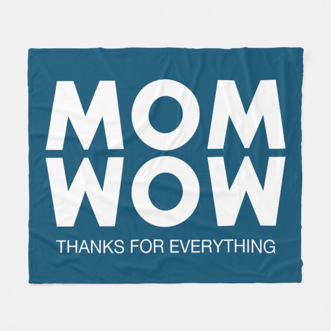 Couverture Polaire Maman, Wow ! (Devant (Horizontal))