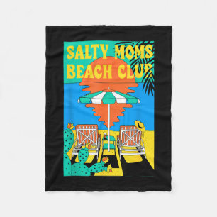 Couverture Polaire Mamans salées club de plage coucher de soleil rétr