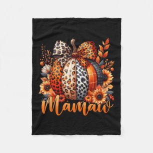 Couverture Polaire Mamaw Thanksgiving Leopard Citrouille Sunflower Co