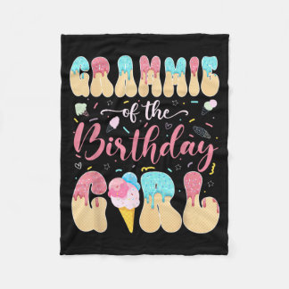 Couverture Polaire Mamie de la fille d'anniversaire Dégoulinade de gl