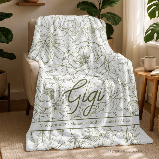 Couverture Polaire Mamie personnalisée sur mesure