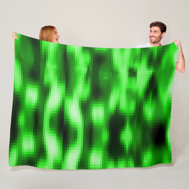 Couverture Polaire Manchado verde e preto estilo pastilhas de vidro (En situation)