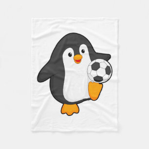 Couverture Polaire Manchot en tant que joueur de football avec T Shir