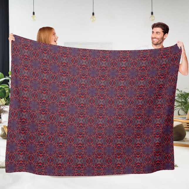 Couverture Polaire Mandala 11 Blanche en polaire (Créateur téléchargé)