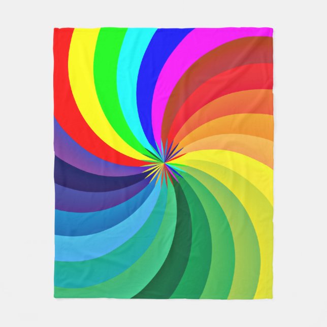 Couverture Polaire Mandala-46556 couleur arc-en-ciel (Devant)