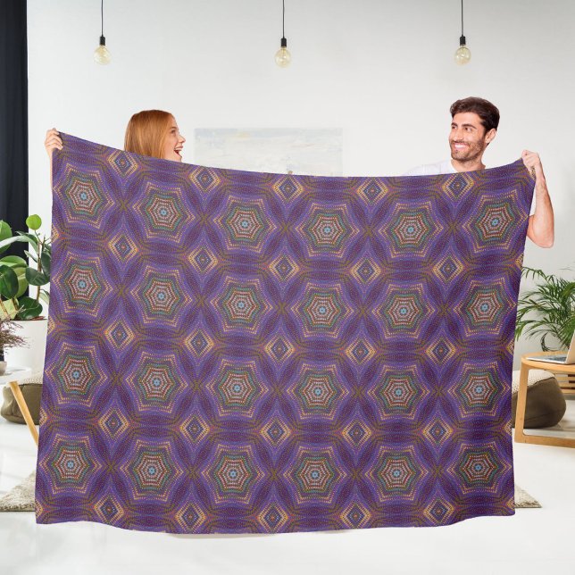 Couverture Polaire Mandala 5 polaire Blanche (Créateur téléchargé)