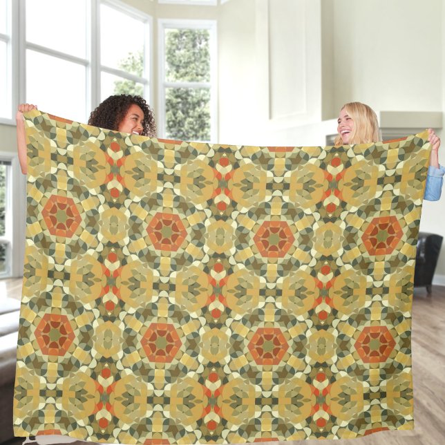 Couverture Polaire Mandala 7 polaire Blanche (Créateur téléchargé)