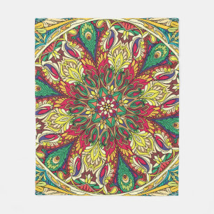 Couverture Polaire Mandala Bandana : Conception Vintage Sans Couche.