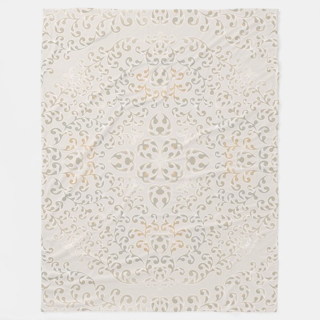 Couverture Polaire Mandala Baroque Ornement Motif Design (Devant)