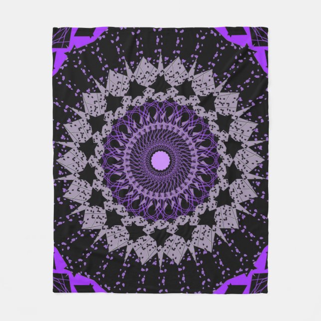 Couverture Polaire Mandala circulaire (Devant)