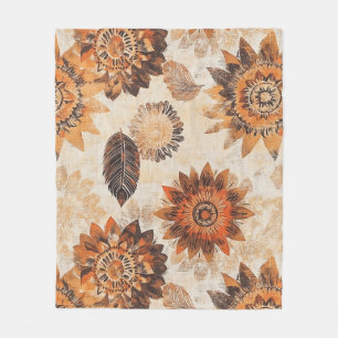 Couverture Polaire Mandala d'automne de la Terre