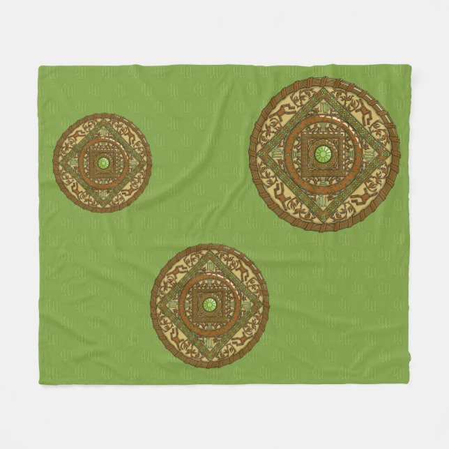 Couverture polaire Mandala de la Vierge (Devant (Horizontal))
