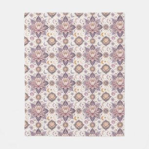 Couverture Polaire Mandala de lotus céleste motif de conception spiri