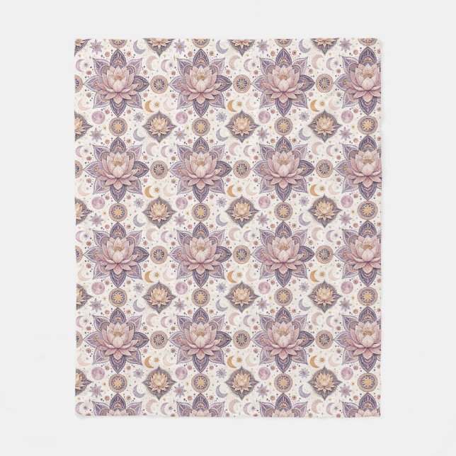 Couverture Polaire Mandala de lotus céleste motif de conception spiri (Devant)