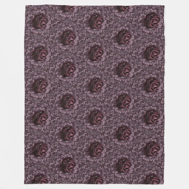 Couverture Polaire Mandala de rose  (Devant)
