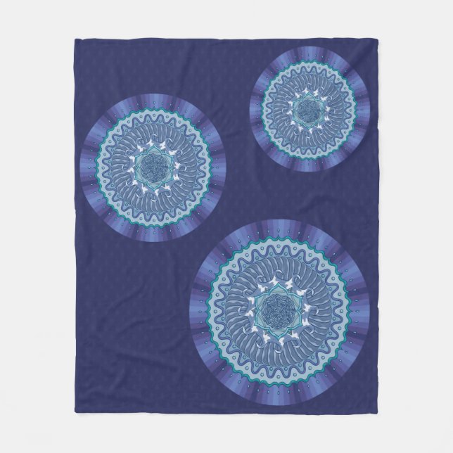 Couverture Polaire Mandala d'Eau (Devant)