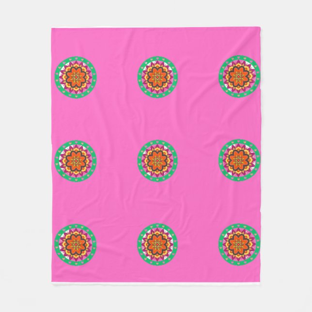 Couverture Polaire Mandala design blanket (Devant)