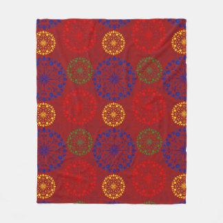 Couverture Polaire Mandala enneigé à texture simple