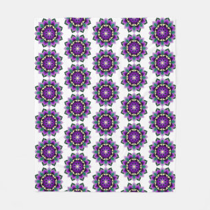 Couverture Polaire Mandala Motif 02 en violet