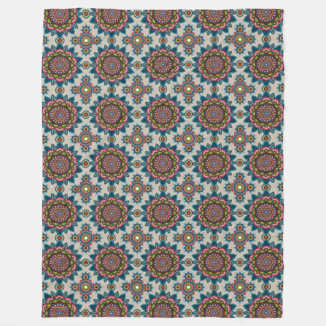 Couverture Polaire Mandala Motif Fleece Blanket (Devant)