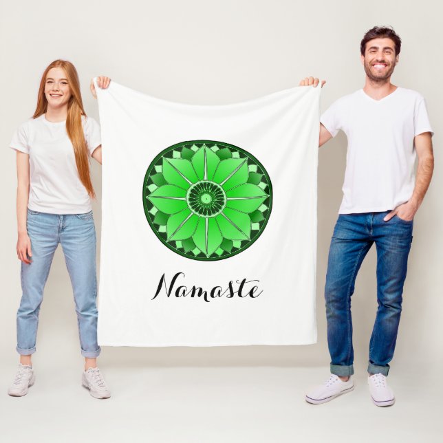 Couverture Polaire Mandala Namaste (En situation)