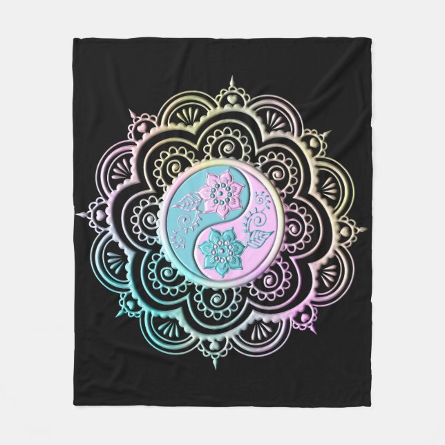Couverture Polaire Mandala Pastel (Devant)