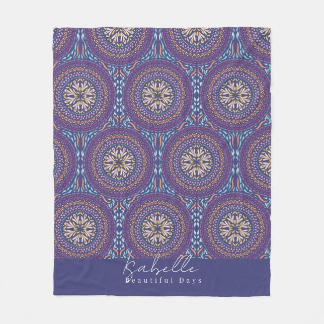 Couverture Polaire Mandala Purple (Devant)