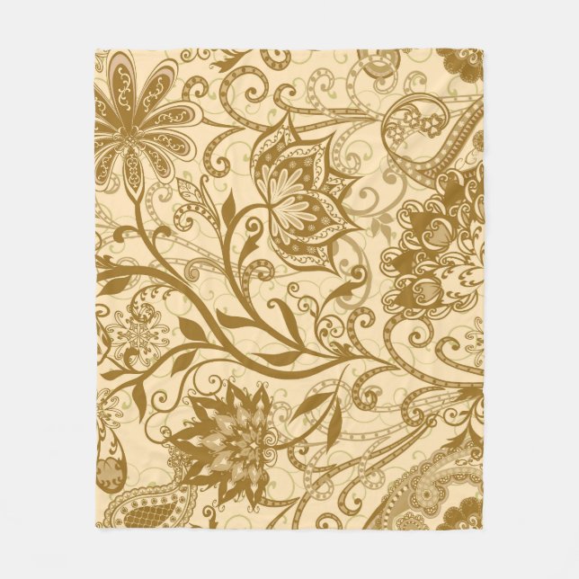 Couverture Polaire Mandalas ethniques : Motif de style indien (Devant)