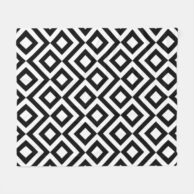 Couverture Polaire Mander noir et blanc (Devant (Horizontal))