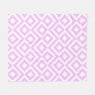 Couverture Polaire Mander rose et blanc