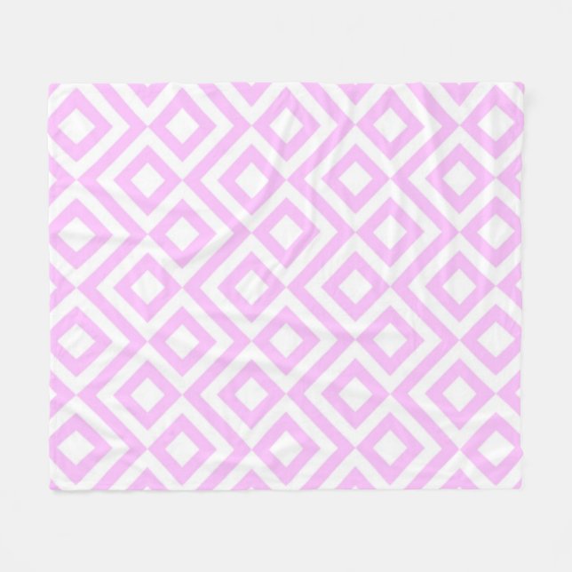 Couverture Polaire Mander rose et blanc (Devant (Horizontal))
