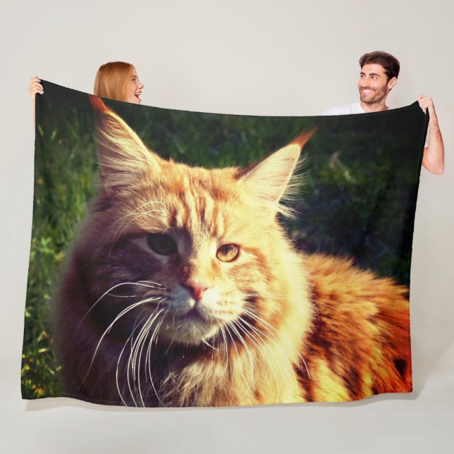 Couverture Polaire Mane Coon (En situation)