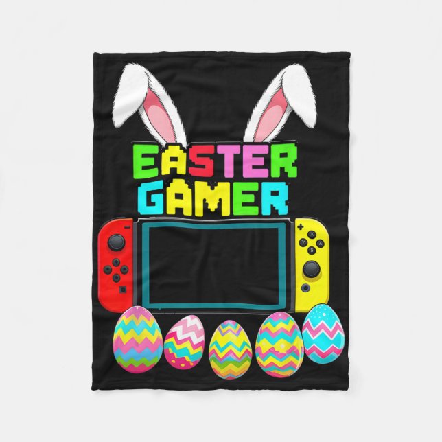 Couverture Polaire Manette de jeu Bunny drôle pour garçons joueurs de (Devant)