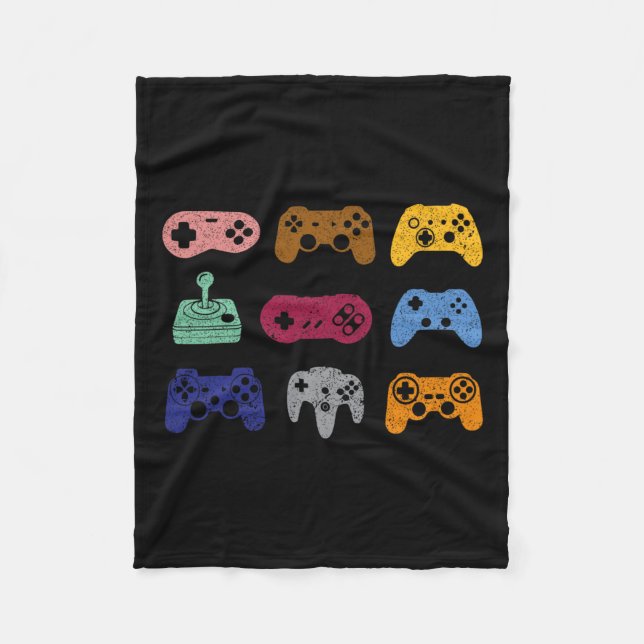 Couverture Polaire Manette de jeu vidéo de commande de jeu rétro (Devant)