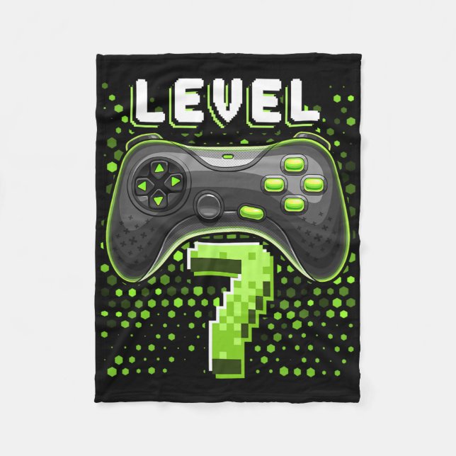 Couverture Polaire Manette de jeu vidéo niveau 7 7ème anniversaire jo (Devant)