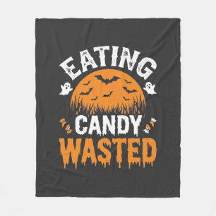Couverture Polaire Manger des bonbons gâché Halloween Design_1