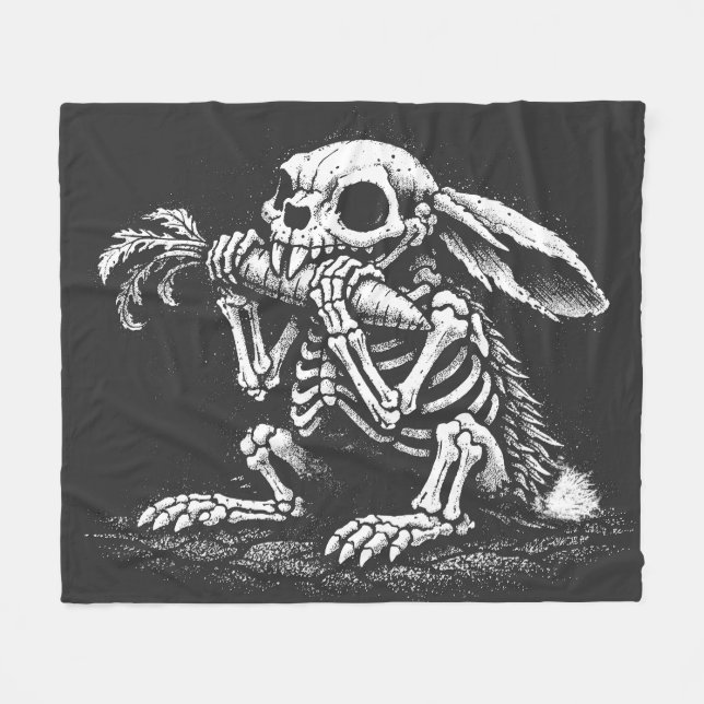Couverture Polaire Manger des légumes – Lapin mort par BurnsInHell (Devant (Horizontal))