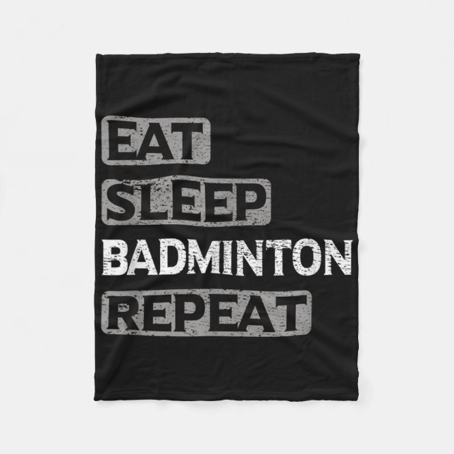 Couverture Polaire Manger Dormir Badminton Répéter  (Devant)