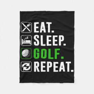 Couverture Polaire Manger Dormir Golf Répéter Drôle de Golf Golfeur G