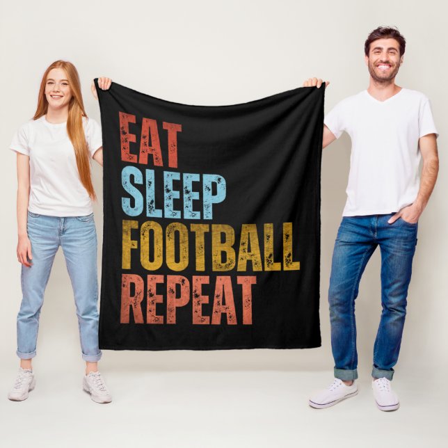 COUVERTURE POLAIRE MANGER DORMIR LE FOOTBALL RÉPÉTER (En situation)
