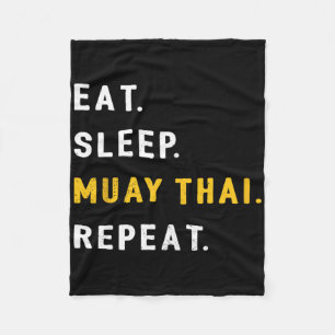 Couverture Polaire Manger Dormir Muay Thai Drôle Mma Cadeau de Kickbo