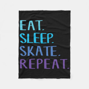Couverture Polaire Manger Dormir Patiner Répéter - Tee pour patinage
