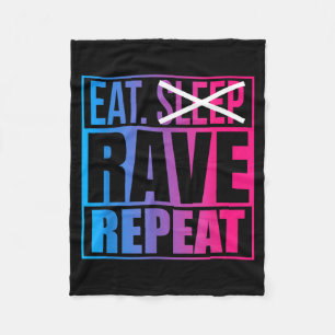 Couverture Polaire Manger Ne Pas Dormir Raver Répéter Citation Edm Mu