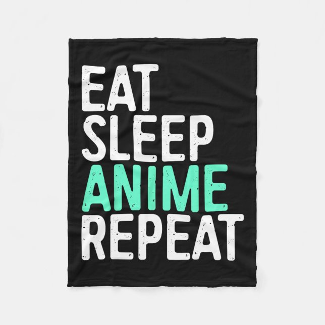 Couverture Polaire Manger Sleep Anime Répéter Japonais Animation Love (Devant)