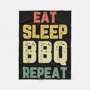 Couverture Polaire Manger Sleep Bbq Répéter Barbecue Barbecue Vintage
